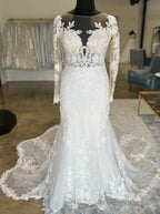 Mermaid Tulle/Lace Wedding Dress With Long Sleeves