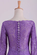 Mermaid V Neck 3/4 Length Sleeve Lace Floor Length Mother Of The Bride Dress