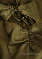 Mermaid V-Neck Satin Long Formal Prom Dress Elegant Spaghetti Strap Formal Dress