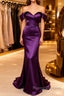 Mermaid Violet Formal Prom Dress Off The Shoulder