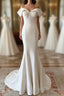 Mermaid Wedding Dress Satin Off Shoulder