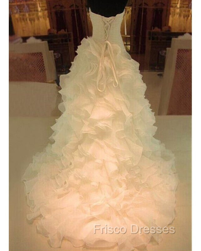 Mermaid Wedding Dress Sweetheart Organza Ruffles Train Secondary image