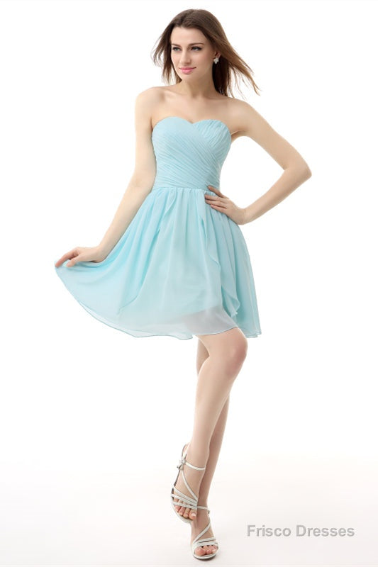 Mint Green Pleated Lace Short Homecoming Dresses Secondary image