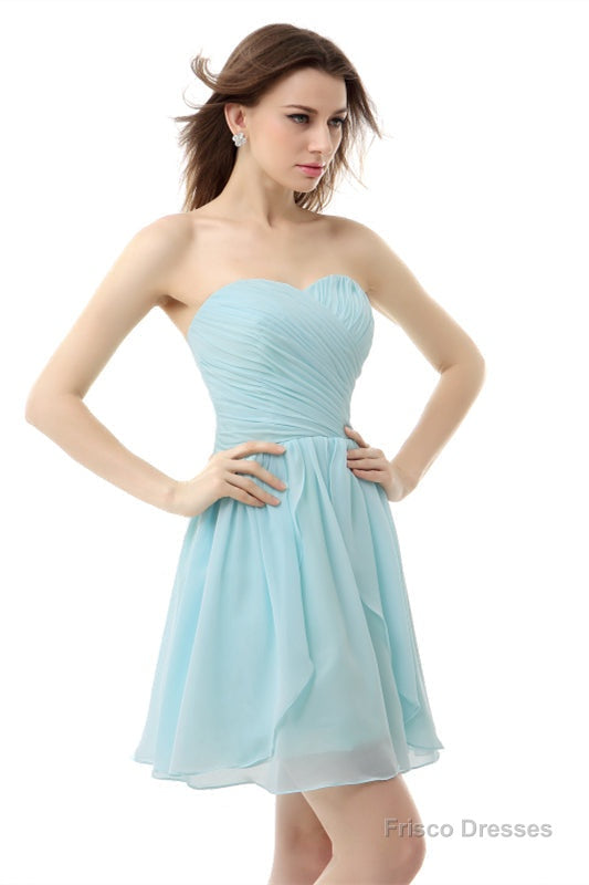 Mint Green Pleated Lace Short Homecoming Dresses Main image