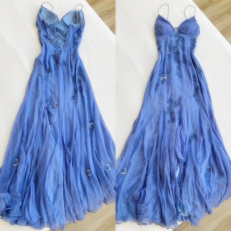 Modest A Line Spaghetti Straps Prom Dresses 21Th Birthday Outfits Secondary image