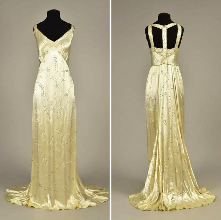 Modest A Line V Neckline Yellow Satin Beads Long Party Dress Prom Dresses Secondary image