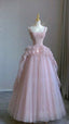 Modest Ball Gown Straps Pink Tulle Prom Dresses 22Th Birthday Outfit