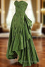 Modest Ball Gown Sweetheart Green Satin Long Evening Dress Party Dress Formal Dress Formal Prom Dress