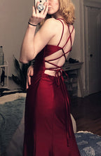 Modest Mermaid Burgundy Prom Dresses 22Th Birthday Outfit