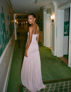 Modest Mermaid Pink Long Prom Dresses Formal Graduation Party Dress Evening Dress
