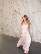 Modest Mermaid Pink Long Prom Dresses Formal Graduation Party Dress Evening Dress