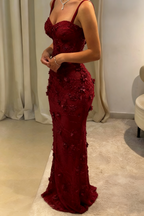 Modest Mermaid Spaghetti Straps Light Sky Blue Long Prom Dresses Party Dress 21St Birthday Outfits Graduation Dress