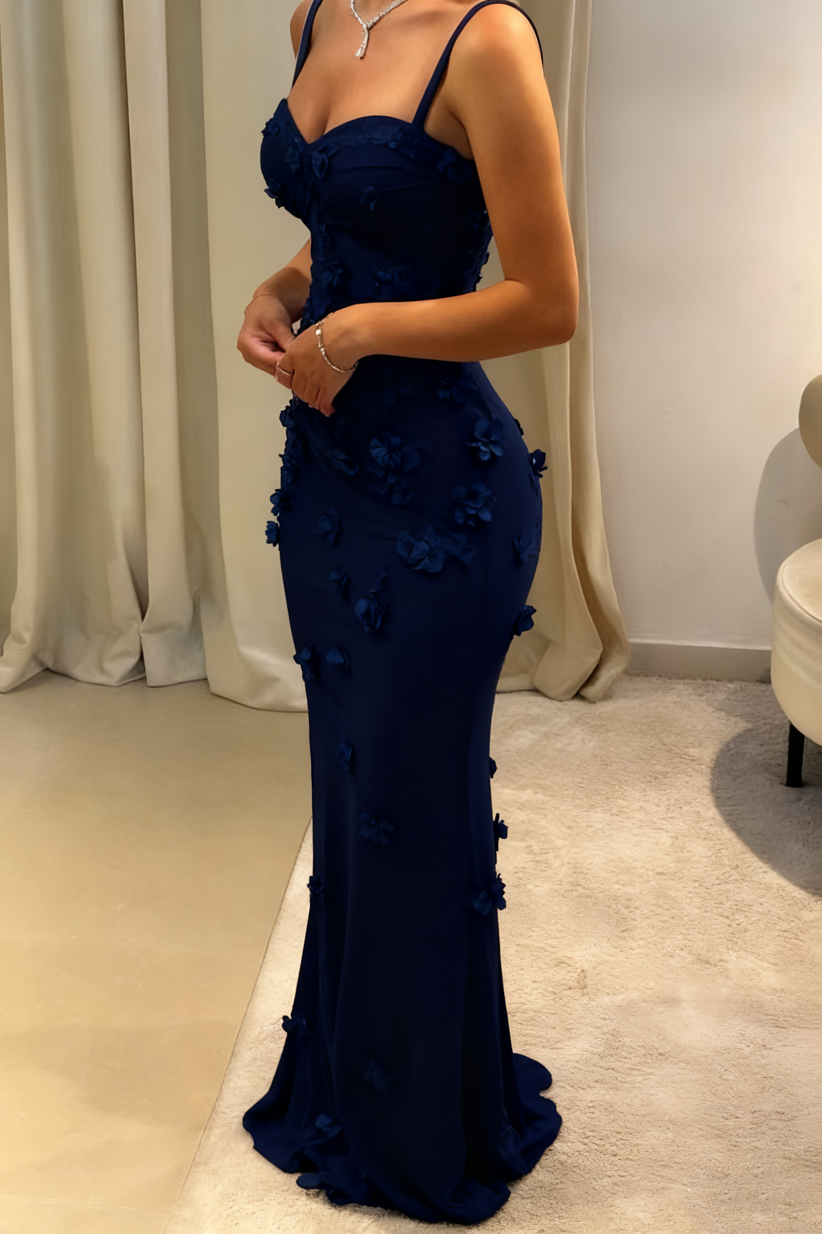 Modest Mermaid Spaghetti Straps Light Sky Blue Long Prom Dresses Party –  Frisco Dresses