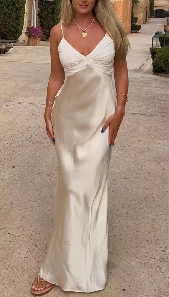 Modest Mermaid Spaghetti Straps Long Prom Dress Main image