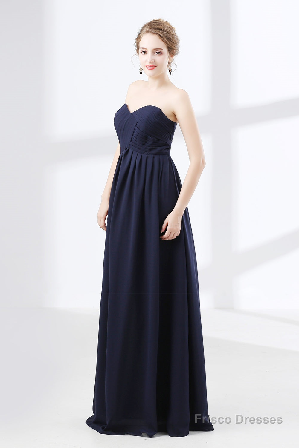 Sweetheart Chiffon A Line Bridesmaids Dresses