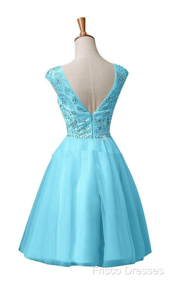 New A-Line Scoop Tulle Knee Length Homecoming Dress Secondary image