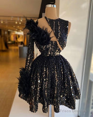 New Arrival Black A-Line Homecoming Dresses