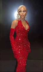 New Arrive Red Prom Gown Evening Dress Long Prom Dress
