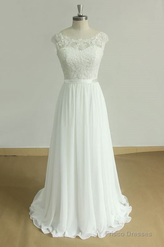 New Lace O-Neck Lace Tulle Boho Wedding Dresses Main image