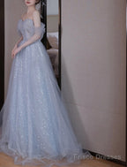 A-Line Party Dresses Elegant Dress Wedding Guest Prom Floor Length Sleeveless Off Shoulder Sequined with Sequin dress to impress