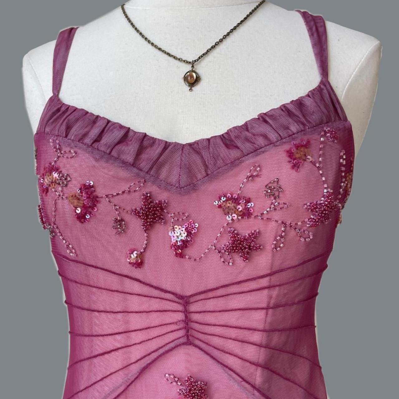 NiceVestidos--Pink Beaded Mid-Length Homecoming Dress Prom Dress Secondary image