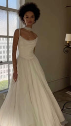 Off Shoulder White Beautiful Wedding Dress Long Formal Dresses