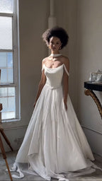 Off Shoulder White Beautiful Wedding Dress Long Formal Dresses