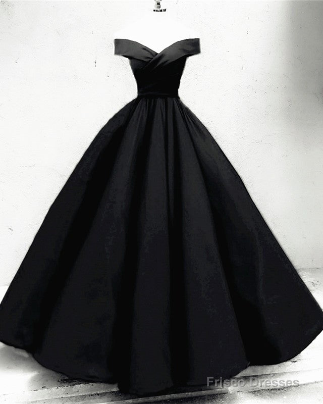 Off The Shoulder Ball Gown Satin Dresses Secondary image