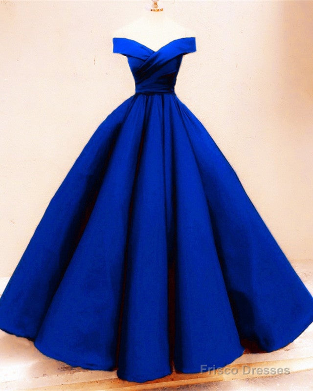 Off The Shoulder Ball Gown Satin Dresses Main image