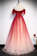 Off The Shoulder Burgundy Formal Prom Dress, Wine Red Off Shoulder Formal Graduation Dress