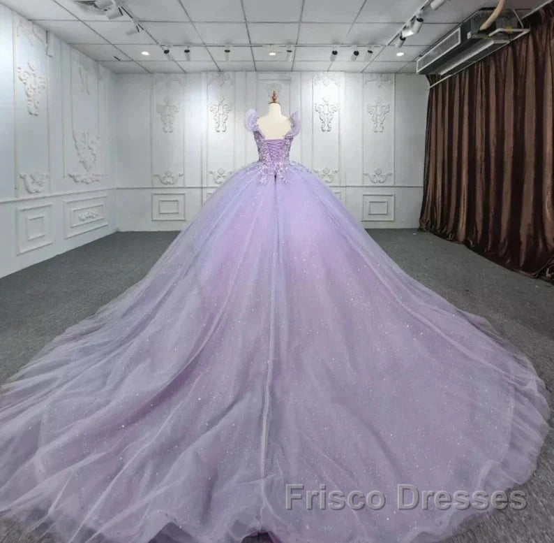 Off-The-Shoulder Deep V Neck Long Wedding Dress With Applique Secondary image