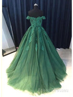 Off The Shoulder Lace Red Formal Prom Dress A Line Sequin Formal Gowns