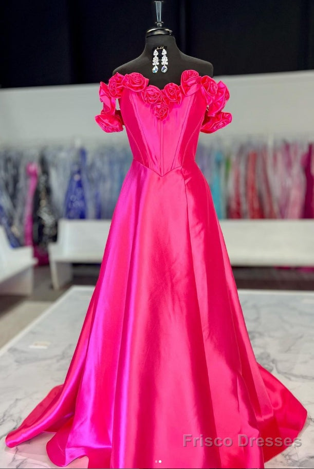 Off the Shoulder Long Prom Dress with Rose Neck/Straps Secondary image