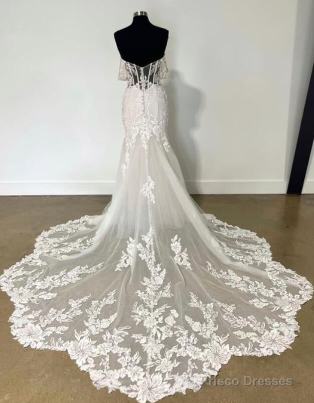 Off The Shoulder Mermaid Tulle/Lace Wedding Dresses