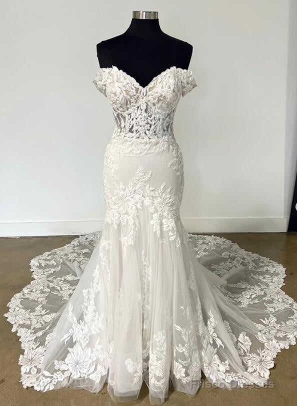 Off The Shoulder Mermaid Tulle/Lace Wedding Dresses Main image