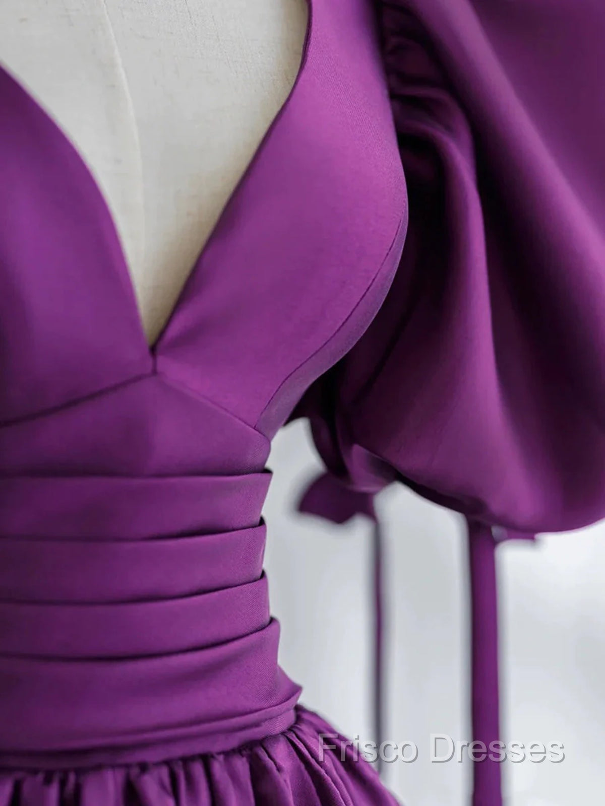 Off The Shoulder Purple Satin Long Formal Prom Dress, Purple Off Shoulder Long Formal Dress