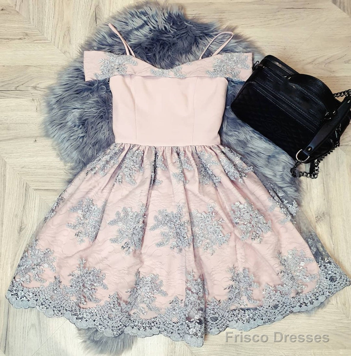 Off The Shoulder Short Lace Prom Dresses, Off Shoulder Short Lace Formal Graduation Dresses Secondary image