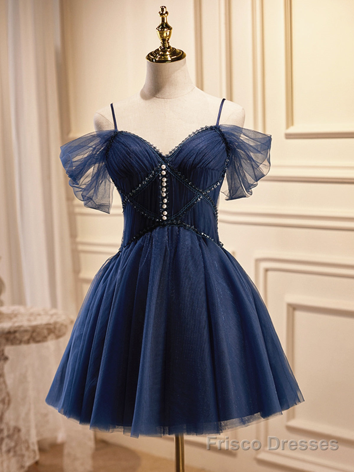 Off the Shoulder Short Navy Blue Prom Dresses, Dark Blue Off Shoulder – Frisco Dresses Off the Shoulder Short Navy Blue Prom Dresses, Dark Blue Off Shoulder – Frisco Dresses