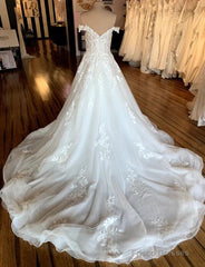Off The Shoulder Tulle/Lace Wedding Dresses