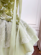 Olive Green A-Line Mesh Lace Sequined Short Prom Dress Homecoming Dress