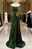 Olive Green Trumpet Mermaid Sequin Formal Prom Dress