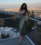 Olivia Green Prom Dresses Beautiful Mermaid Spaghetti Straps Prom Dress