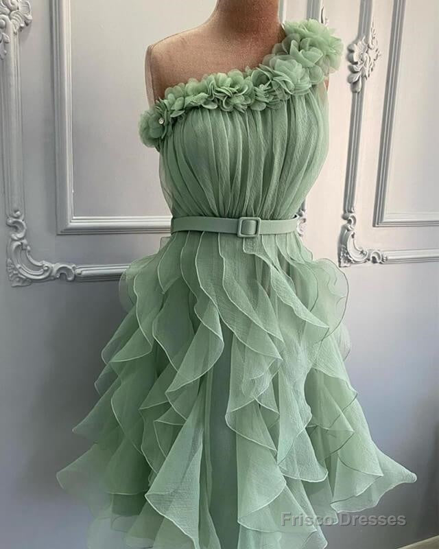 One Shoulder Organza Tiered Homecoming Dress Main image