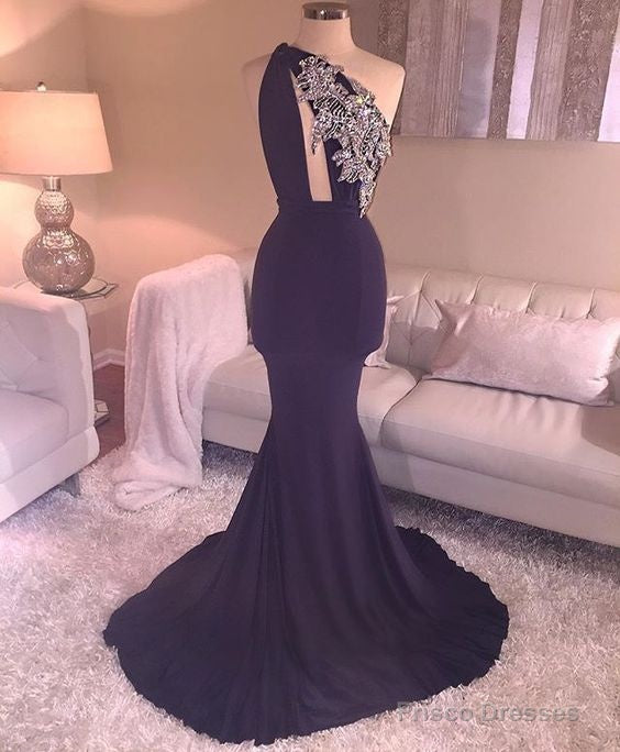 One Shoulder Prom Dress, Mermaid Prom Dress,Applique Prom Dress,Fashion Prom Dress,Sexy Party Dress Main image