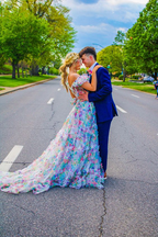 Elegant Off The Shoulder Flowers Long Prom Dress Tulle Evening Dress