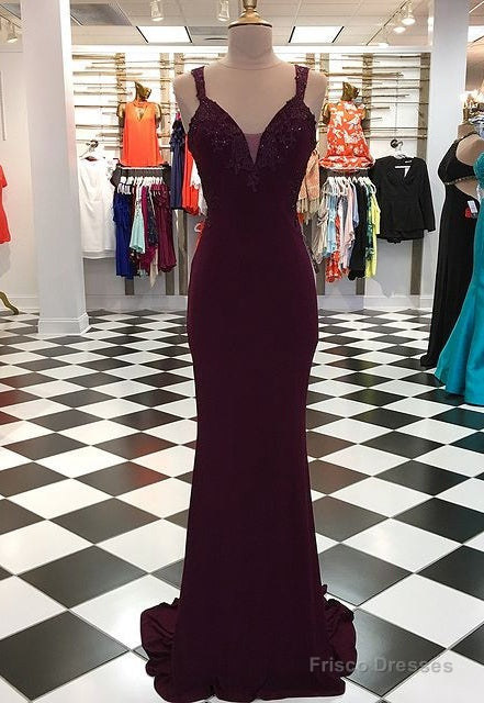 Open Back Mermaid Long Prom Dress,Prom Dresses,Pageant Dress,Evening Dress,Ball Dance Dresses,Graduation School Party Gown Main image