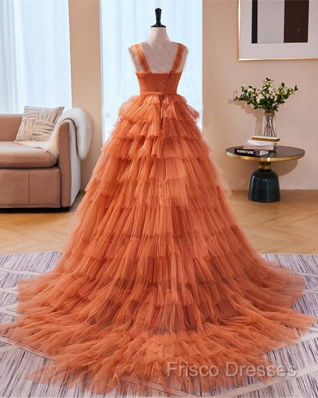 Orange Tulle Ruffles Ball Gown Corset Dress Secondary image