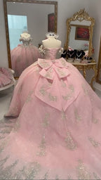 Pink A Line Princess Quinceanera Dress Ball Gown, Sweet 16 Dresses