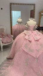 Pink A Line Princess Quinceanera Dress Ball Gown, Sweet 16 Dresses