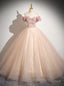 Pink Ball Gown Tulle Off the Shoulder Quinceanera Dress